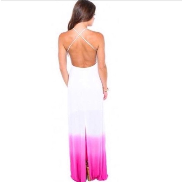 Dance & Marvel - pink & white ombré maxi NWT RARE - Picture 2 of 8